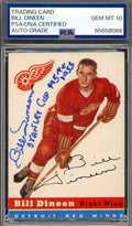 Bill Dineen Gem Mint 10 PSA DNA Signed 1954-55 Topps Autograph