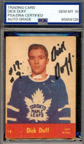 Dick Duff Gem Mint 10 PSA DNA Signed 1955 Parkhurst Rookie Autograph
