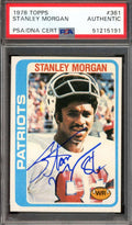 Stanley Morgan PSA DNA Signed 1978 Topps Rookie Autograph
