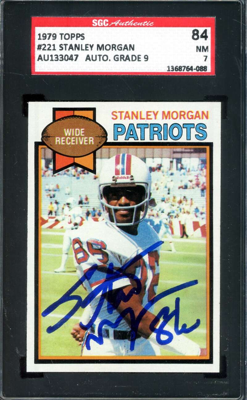 Stanley Morgan SGC Coa Signed 1979 Topps Autograph