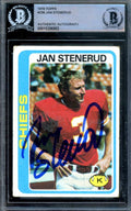 Jan Stenerud Beckett BAS Signed 1978 Topps Autograph
