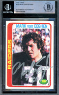 Mark Van Eeghen Beckett BAS Signed 1978 Topps Autograph
