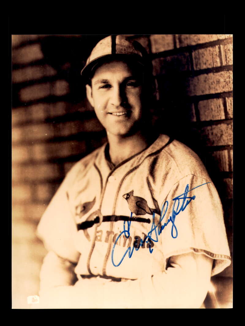 Enos Slaughter Signed 8x10 Photo Autograph Cardinals