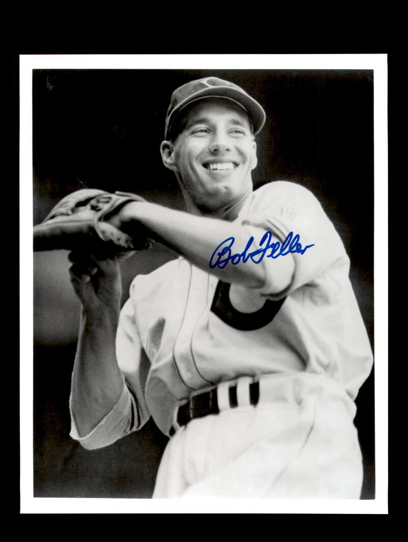 Bob Feller Signed 8x10 Photo Autograph Cleveland