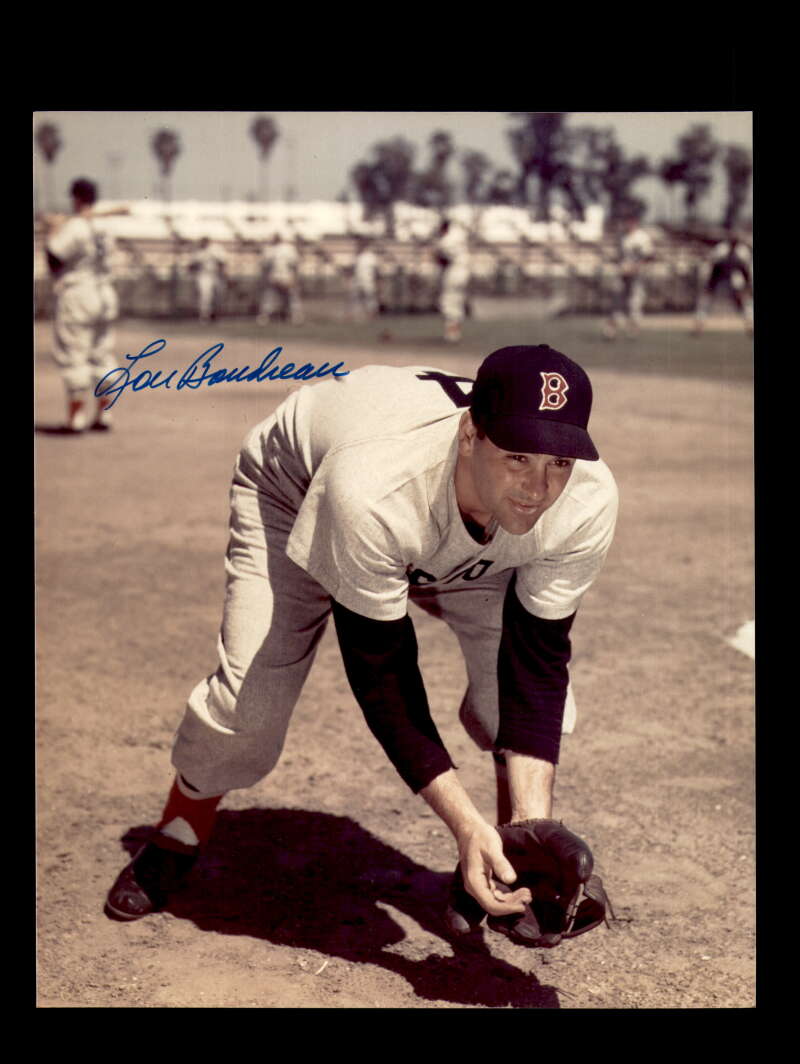 Lou Boudreau Signed 8x10 Photo Autograph Red Sox