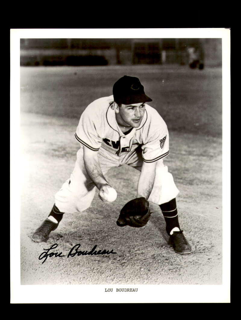 Lou Boudreau Signed 8x10 Photo Autograph Cleveland