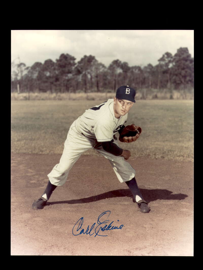 Carl Erskine Signed 8x10 Photo Autographed Dodgers