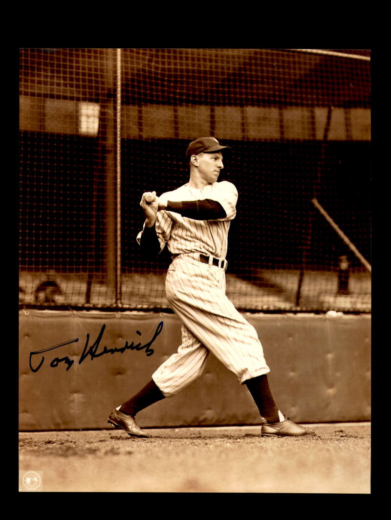 Tom Henrich Signed 8x10 Photo Autograph Yankees