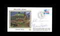 Johnny Sain Warren Spahn PSA DNA Signed 1990 First Day Cover Cache FDC Ballpark Series Braves Autograph