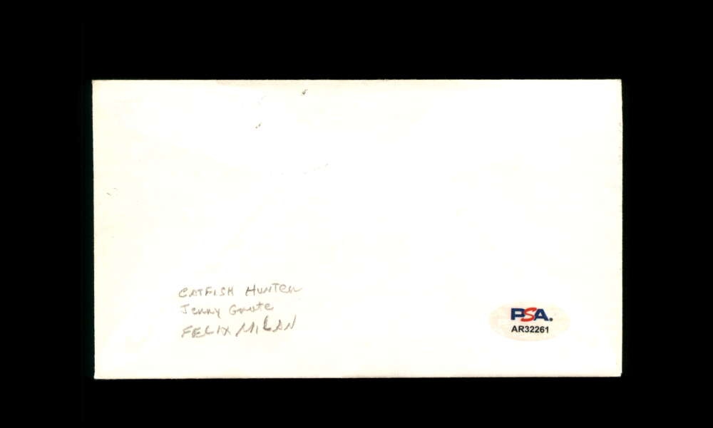Grote Hunter Millan Matlack PSA DNA Signed by 4 1973 First Day Cover Cache FDC 1973 World Series Champs Autograph
