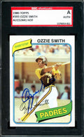 Ozzie Smith SGC Coa Signed 1980 Topps Second Year Autograph