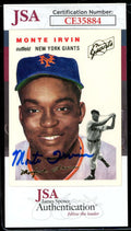 Monte Irvin JSA Coa Signed 1954 Topps 1994 Archives Gold Autograph