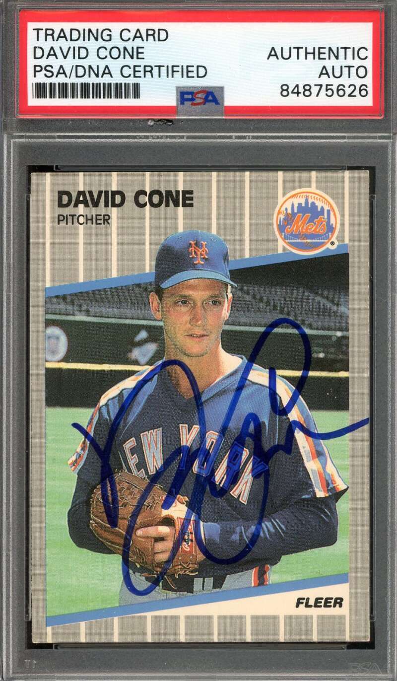 David Cone PSA DNA Signed 1989 Fleer Autograph