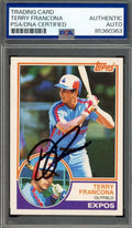 Terry Francona PSA DNA Signed 1983 Topps Autograph