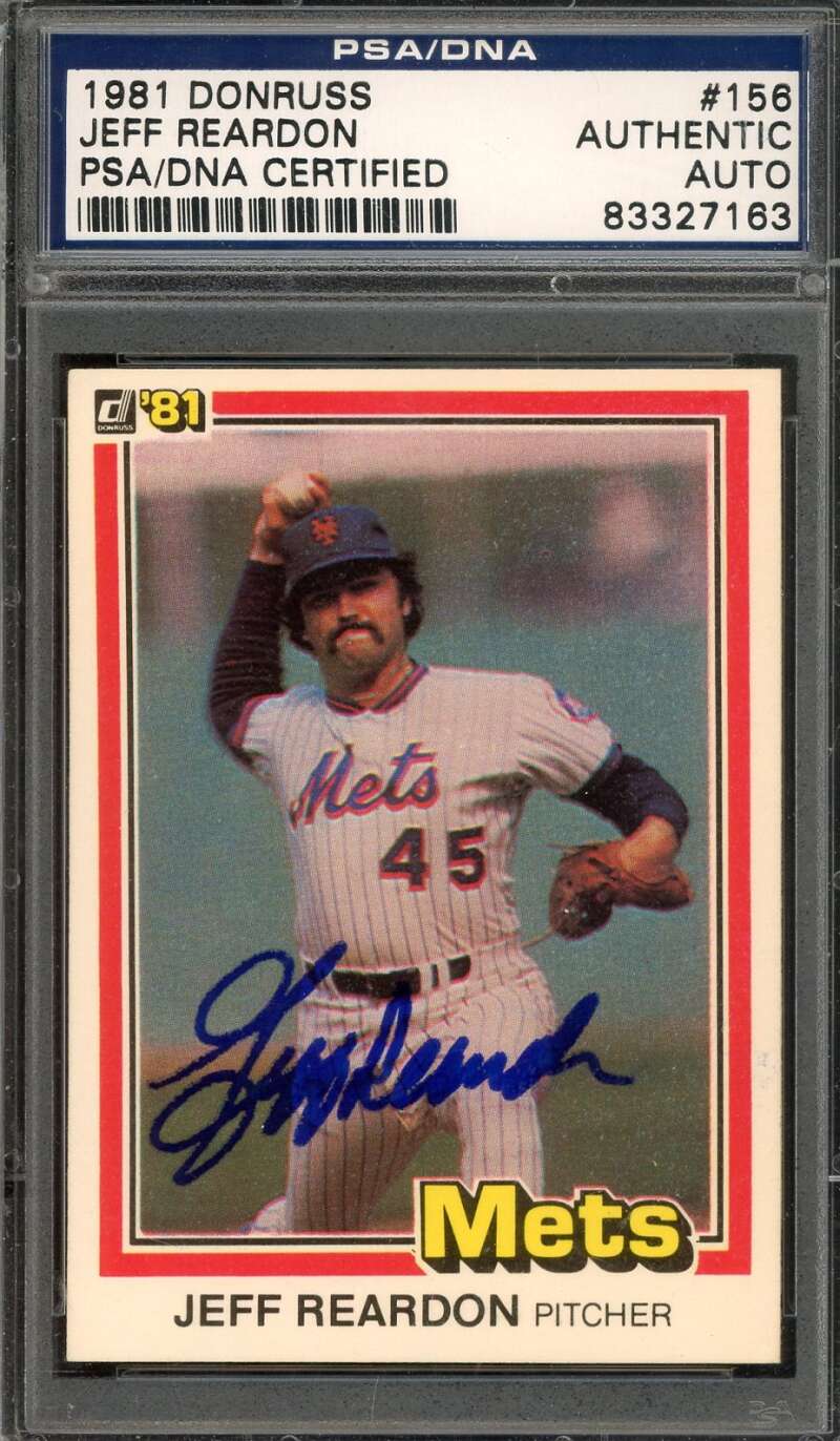 Jeff Reardon PSA DNA Signed 1981 Donruss Rookie Autograph