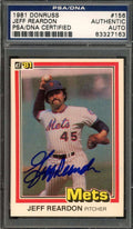 Jeff Reardon PSA DNA Signed 1981 Donruss Rookie Autograph