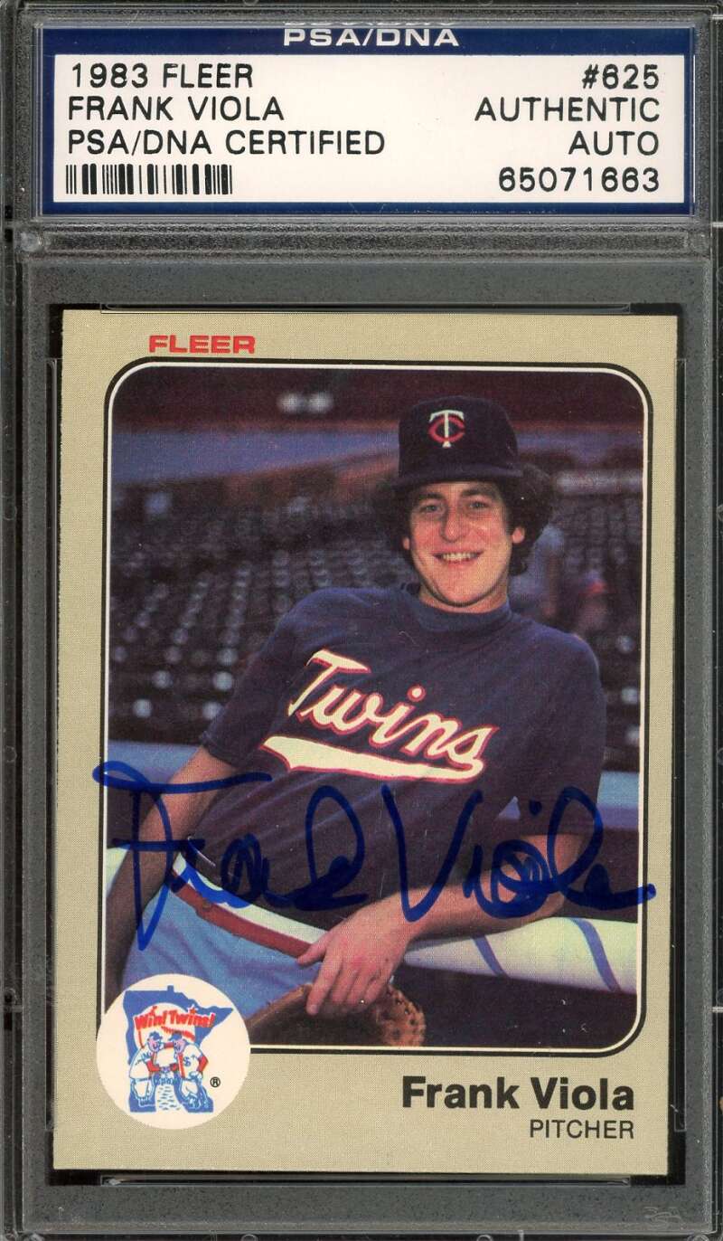 Frank Viola PSA DNA Signed 1983 Fleer Rookie Autograph