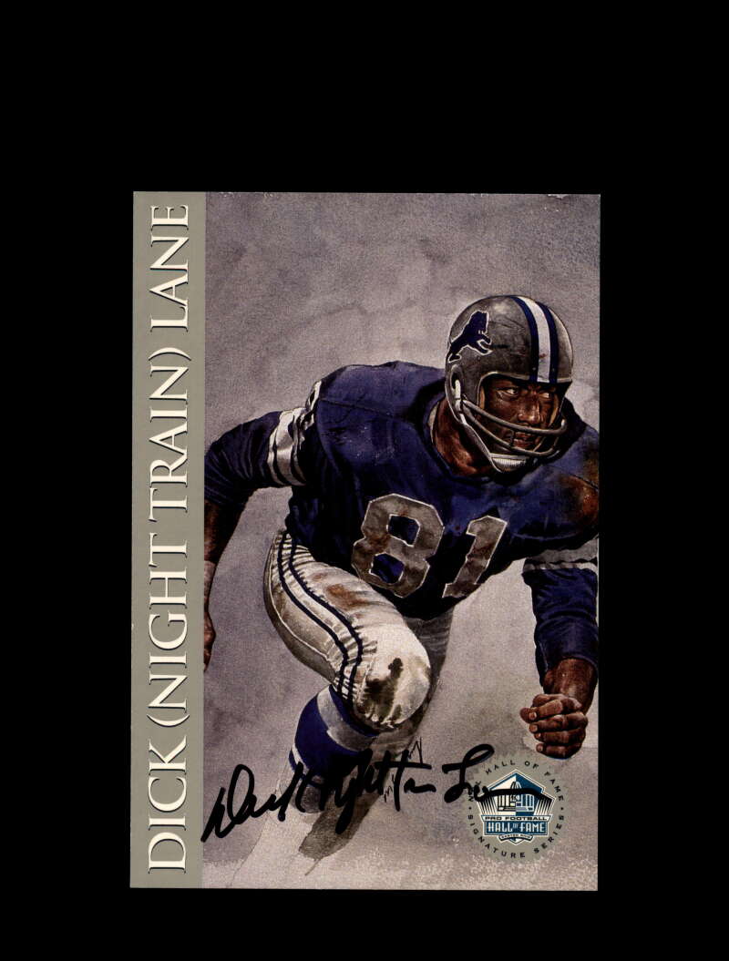 Dick Night Train Lane Signed 1998 HOF Signature Series Autograph