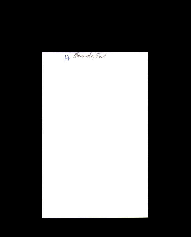 Sal Bando Signed 3x5 Vintage Photo Athletics Autograph