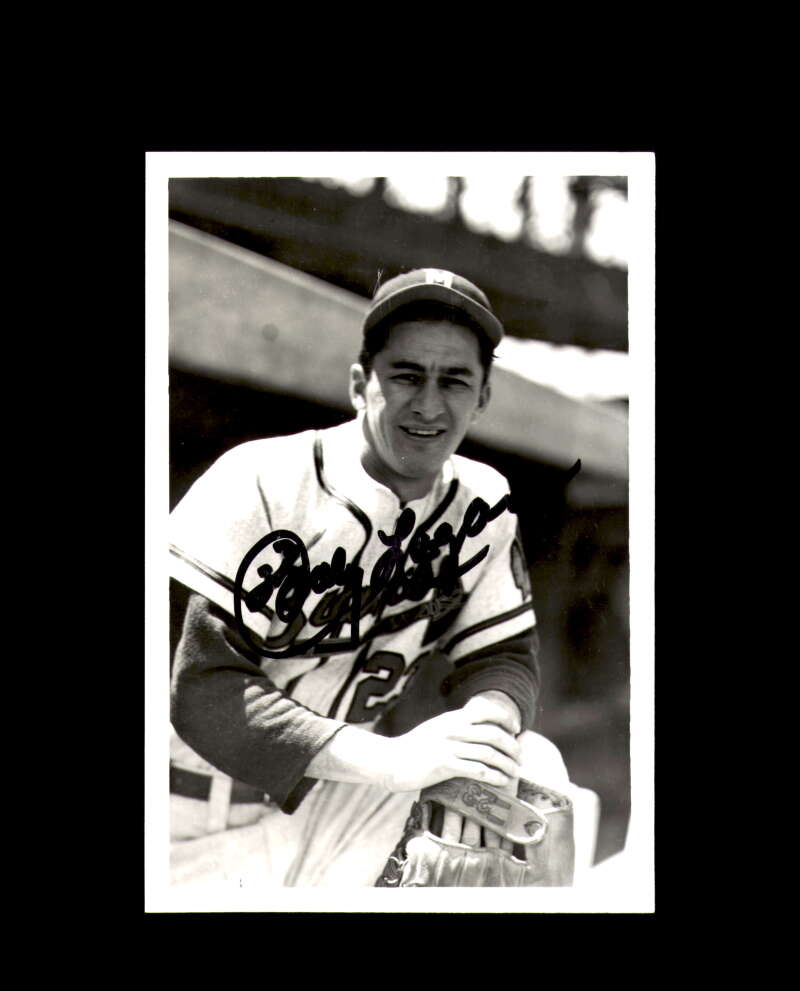 Johnny Logan Signed 4x6 Brace Photo Braves Autograph