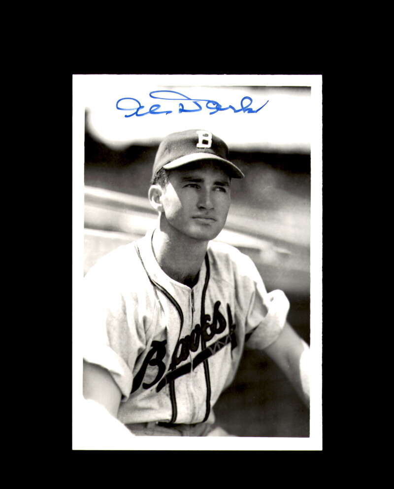 Al Dark Signed 4x6 Brace Photo Braves Autograph
