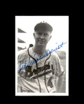 Red Schoendienst Signed 4x6 Brace Photo Braves Autograph