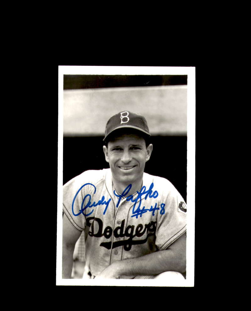 Andy Pafko Signed 3x5 Vintage Photo Dodgers Autograph