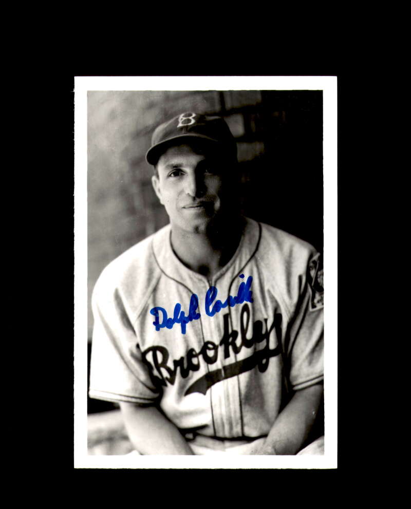Dolph Camilli Signed 4x6 Brace Photo Dodgers Autograph