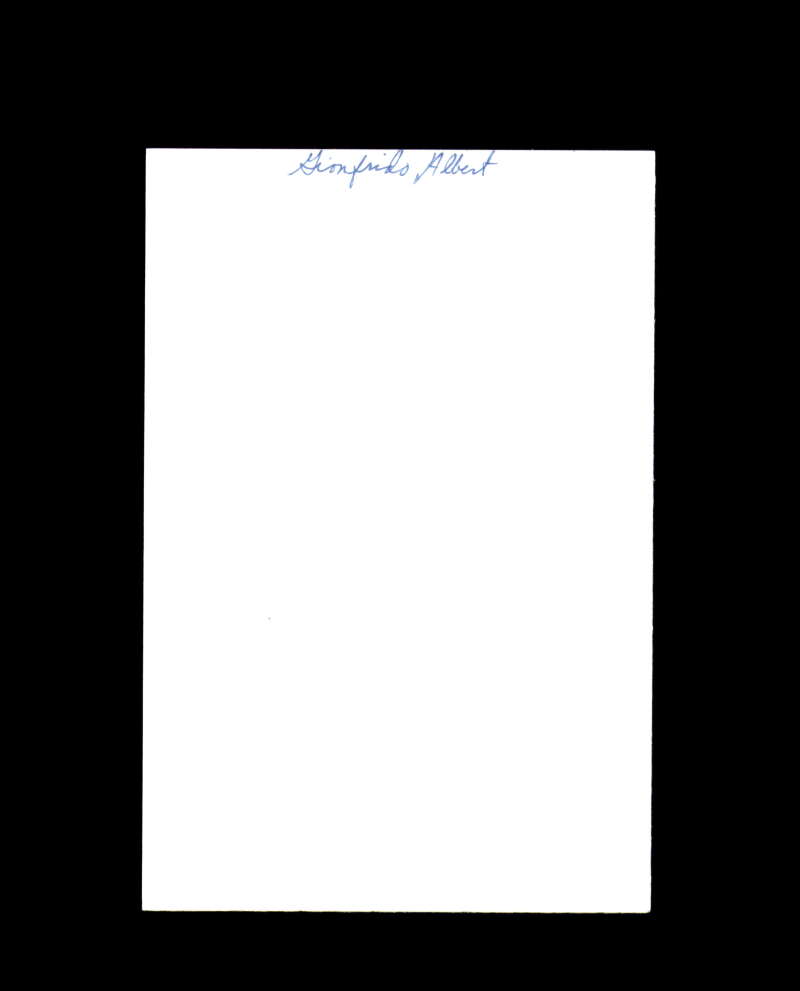 Al Gionfriddo Signed 4x6 Brace Photo Dodgers Autograph