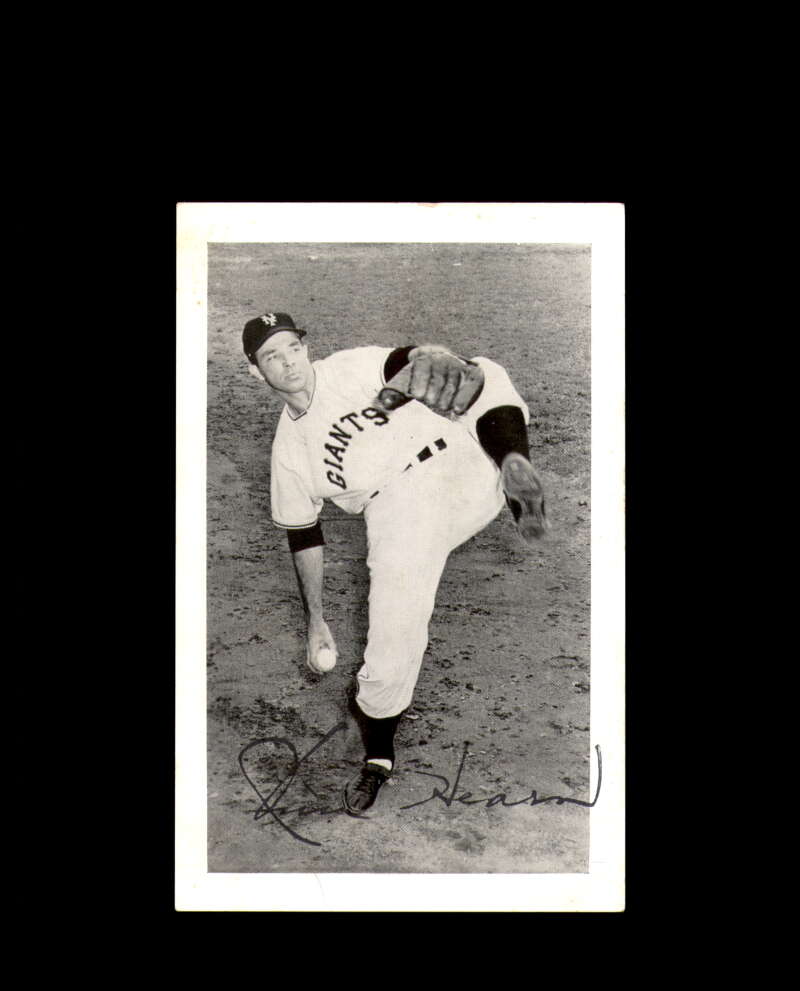 Jim Hearn Signed 4x5 Brace Photo Giants Autograph
