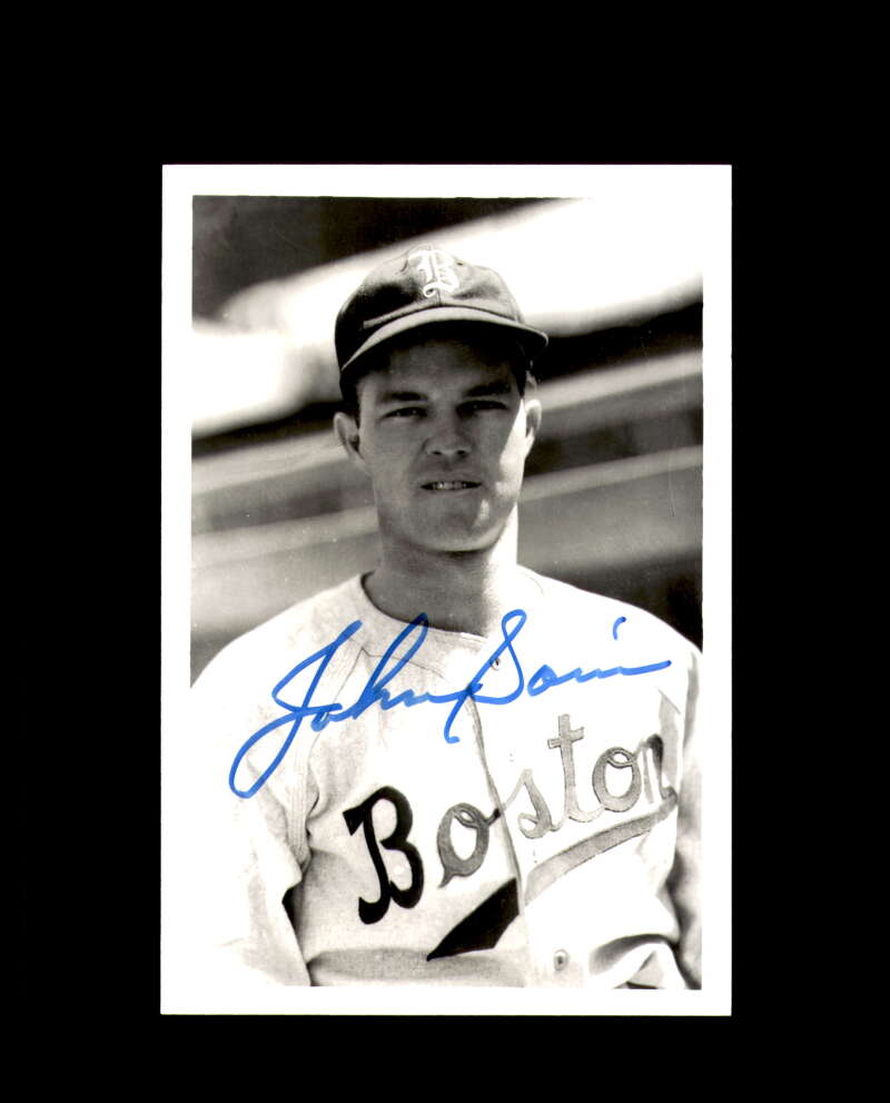 Johnny Sain Signed 4x6 Brace Photo Boston Autograph