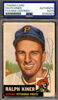 Ralph Kiner PSA DNA Vintage Signed 1953 Topps Autograph