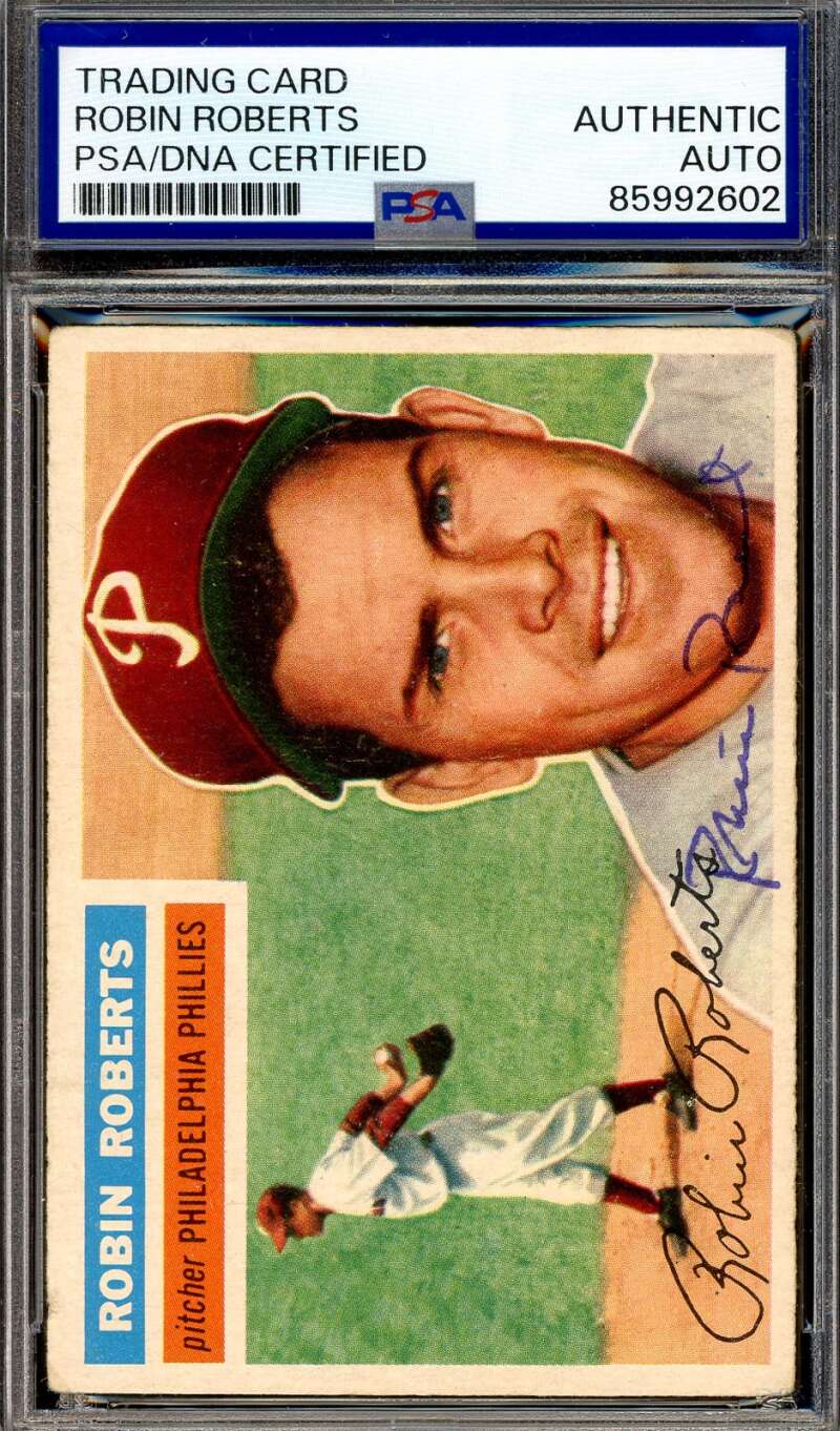 Robin Roberts PSA DNA Signed 1956 Topps Autograph