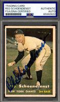 Red Shoendienst PSA DNA Signed 1957 Topps Autograph