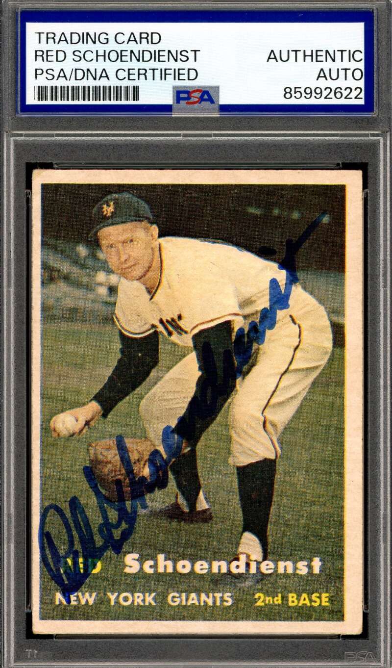 Red Shoendienst PSA DNA Signed 1957 Topps Autograph