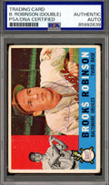 Brooks Robinson PSA DNA JSA Signed 2x 1960 Topps Autograph