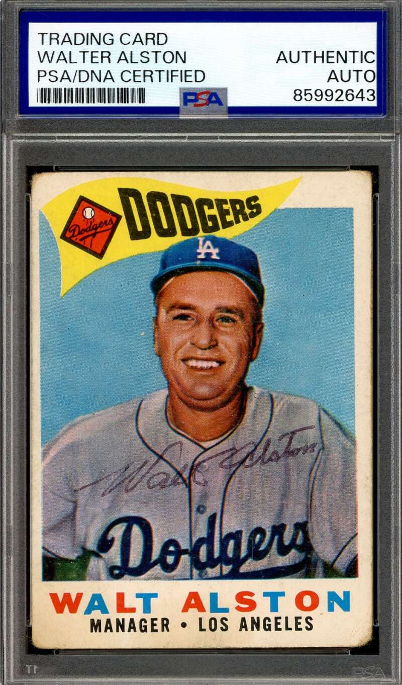 Walter Alston PSA DNA JSA Signed 1960 Topps Autograph
