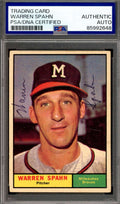 Warren Spahn PSA DNA Signed 1961 Topps Autograph