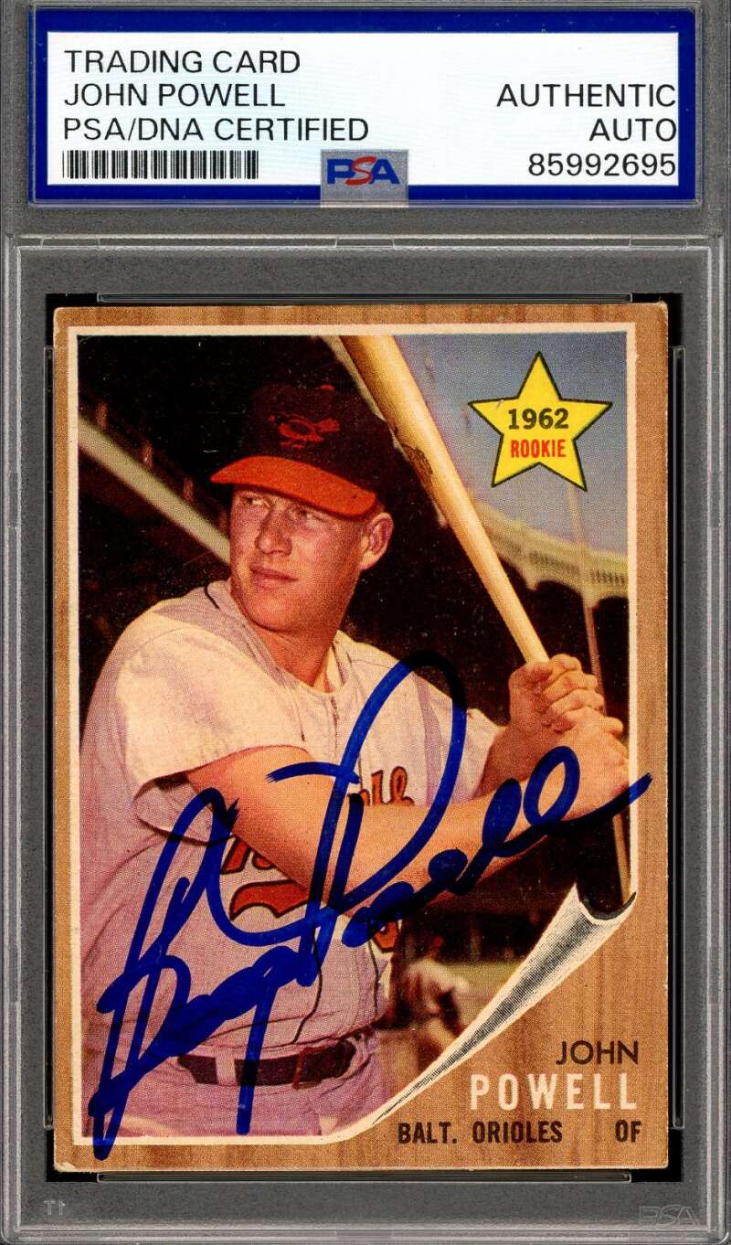 Boog Powell PSA DNA Signed 1962 Topps Rookie Autograph