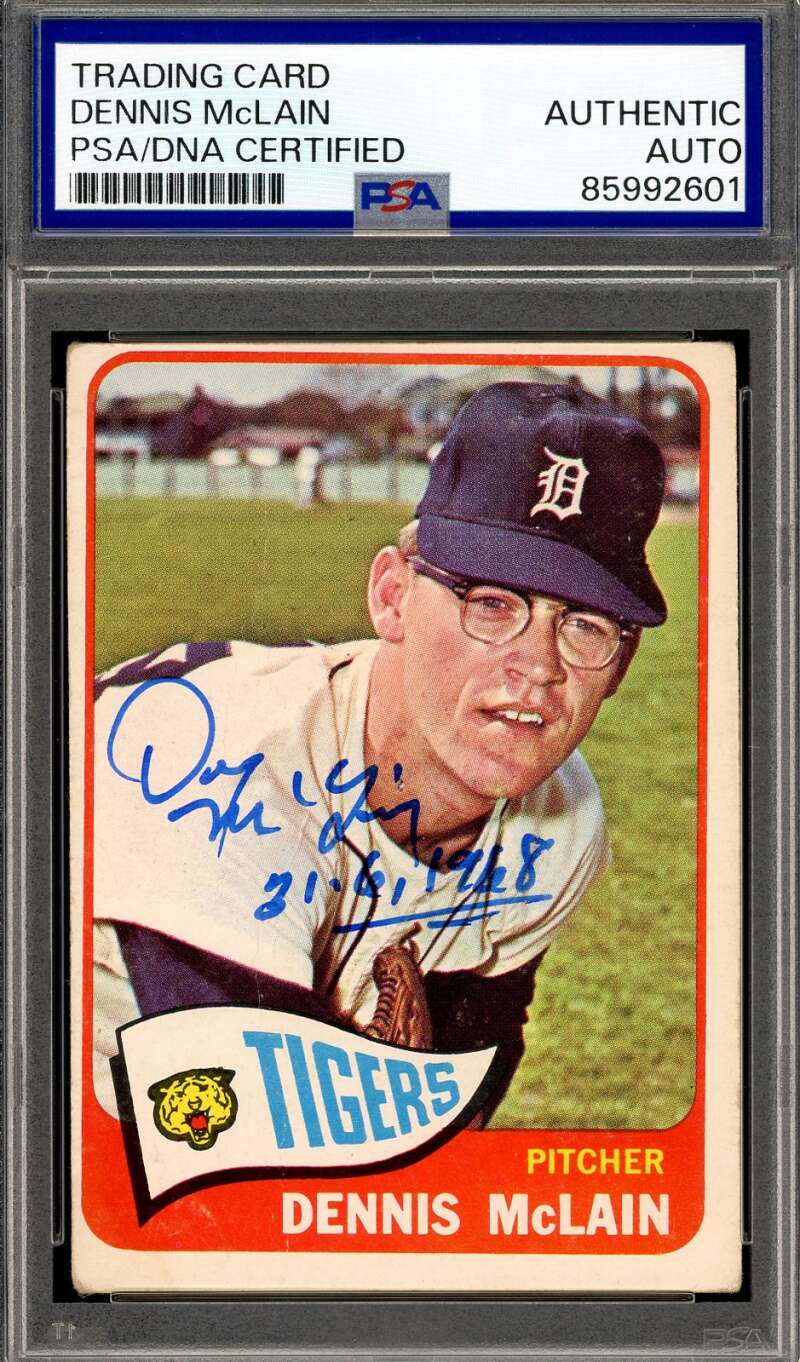 Denny McLain PSA DNA Signed 1965 Topps Rookie Autograph
