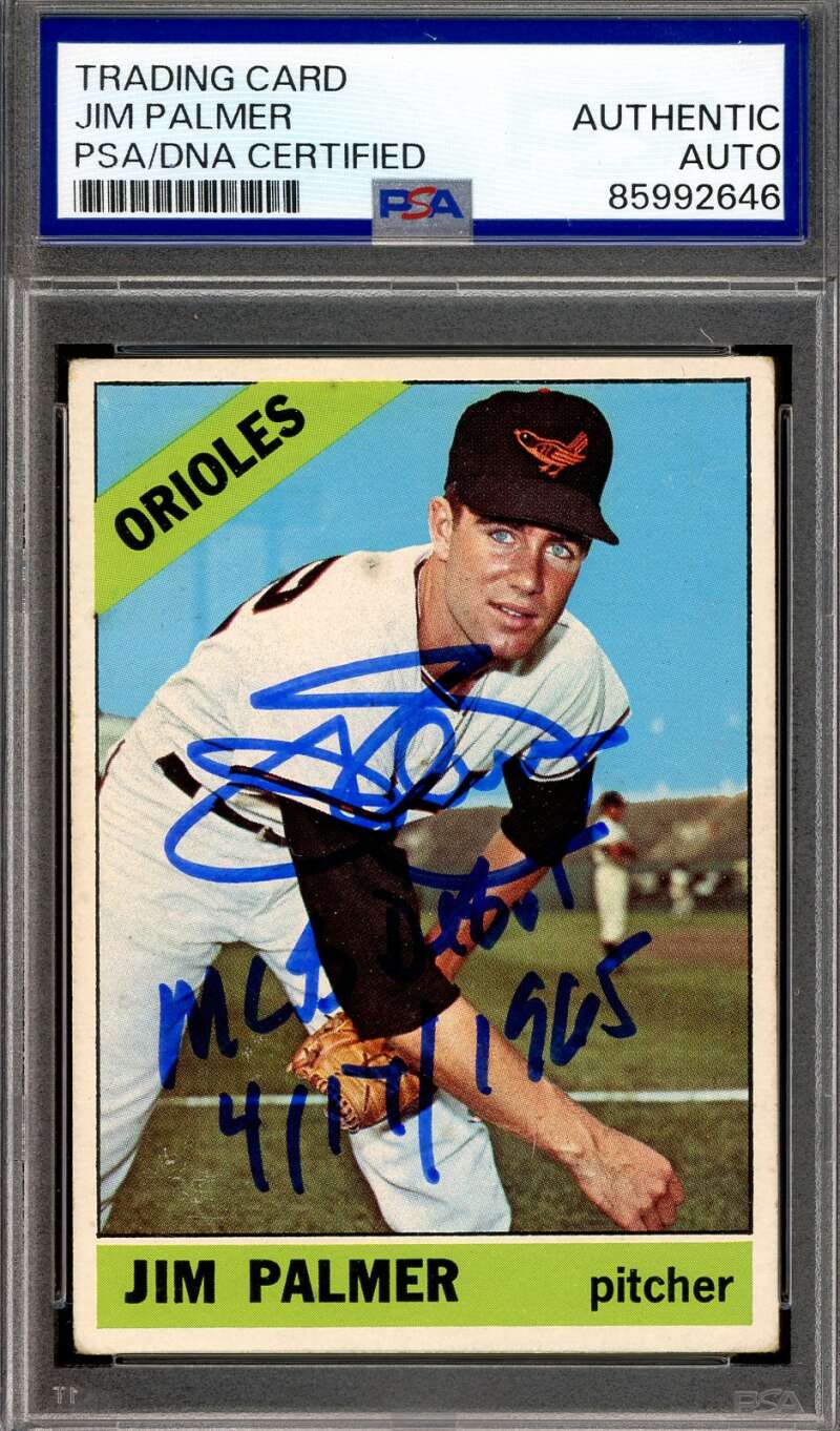 Jim Palmer PSA DNA Signed 1966 Topps Rookie Autograph