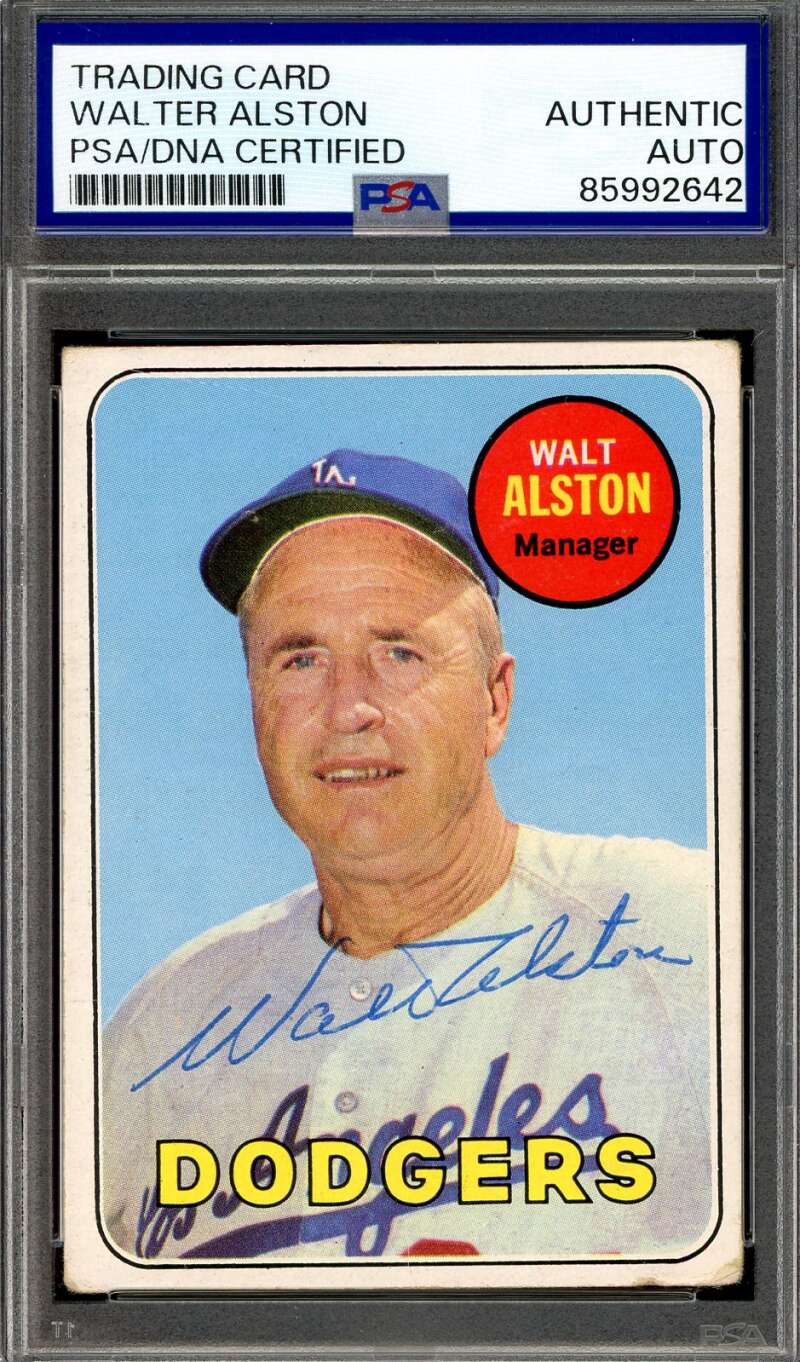 Walter Alston PSA DNA Signed 1969 Topps Autograph