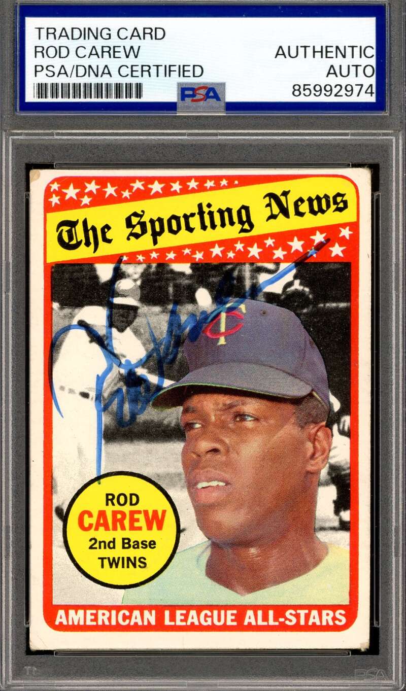 Rod Carew PSA DNA Signed 1969 Topps All Star Autographed