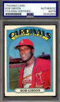 Bob Gibson PSA DNA Vintage Signed 1972 Topps Autograph
