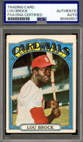 Lou Brock PSA DNA Signed 1972 Topps Autograph Cardinals