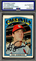 Ted Simmons PSA DNA Signed 1972 Topps Autograph