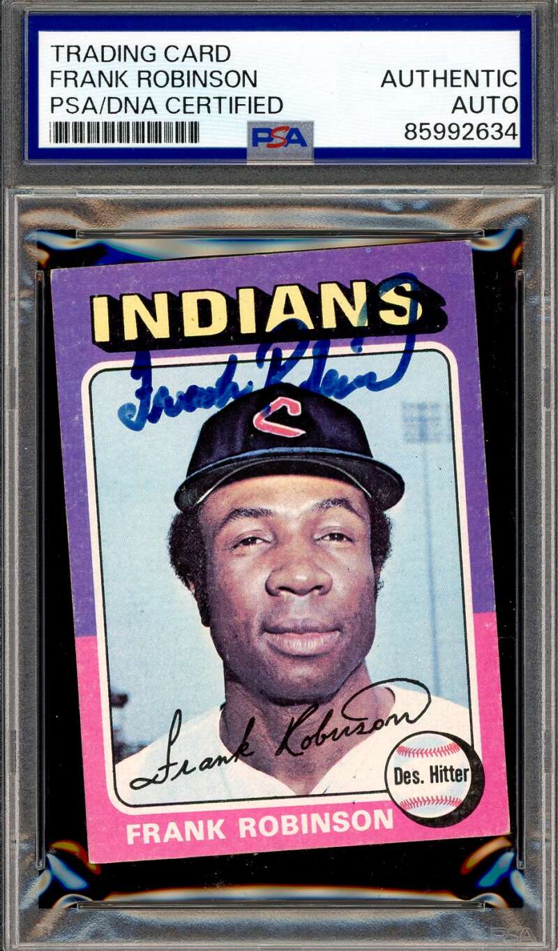 Frank Robinson PSA DNA JSA Signed 1975 Topps Mini Autograph