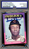 Frank Robinson PSA DNA JSA Signed 1975 Topps Mini Autograph