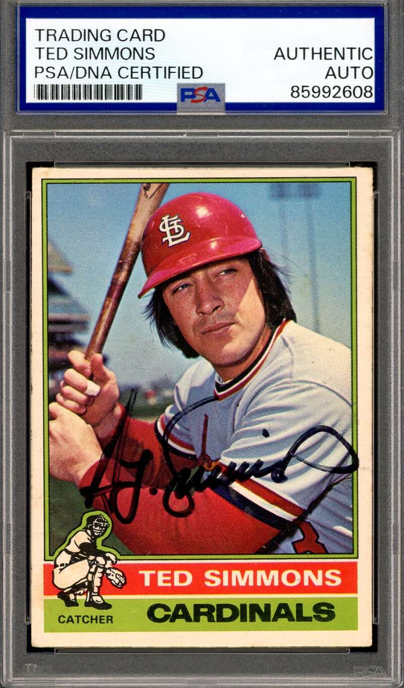 Ted Simmons PSA DNA Signed 1976 O-Pee-Chee Autograph
