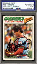 Ted Simmons PSA DNA Signed 1977 Topps Autographed